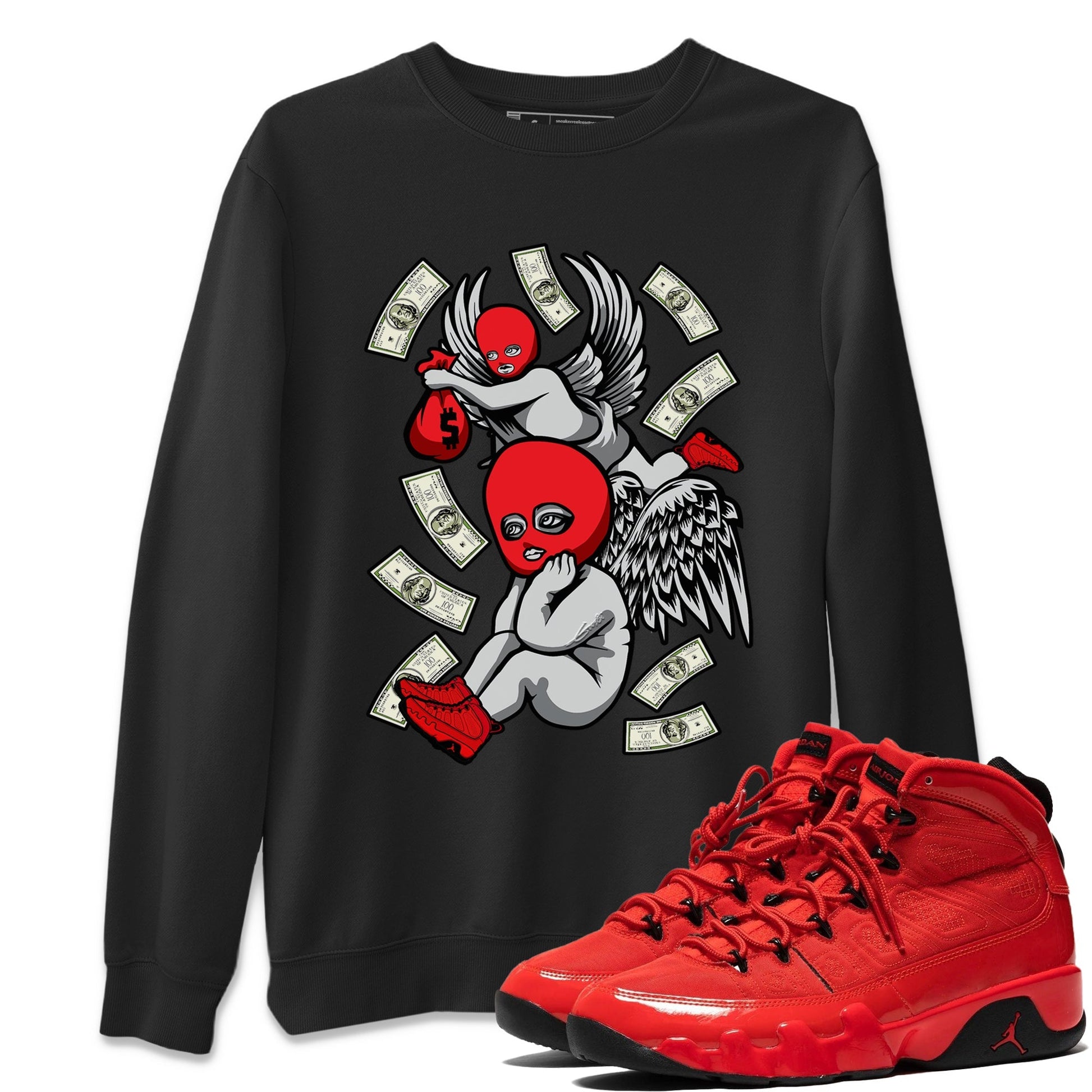 Jordan 9 Chile Red Sneaker Match Tees Hustle Angels Sneaker Tees Jordan 9 Chile Red Sneaker Release Tees Unisex Shirts