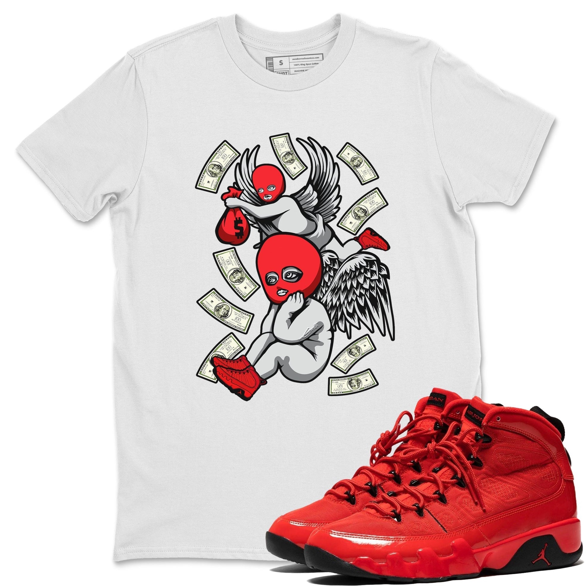 Jordan 9 Chile Red Sneaker Match Tees Hustle Angels Sneaker Tees Jordan 9 Chile Red Sneaker Release Tees Unisex Shirts