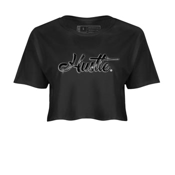 AJ11 Gratitude sneaker shirt to match jordans Hustle Chrome sneaker tees Air Jordan 11 Gratitude SNRT Sneaker Release Tees Black 2 Crop T-Shirt