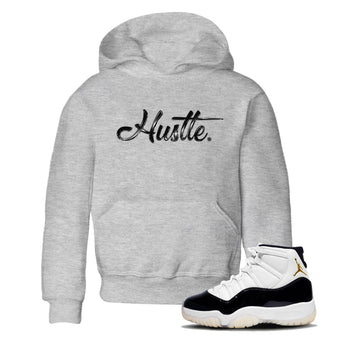 AJ11 Gratitude sneaker shirt to match jordans Hustle Chrome sneaker tees Air Jordan 11 Gratitude SNRT Sneaker Release Tees Baby Toddler Heather Grey 1 T-Shirt