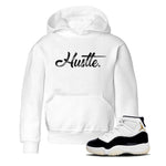AJ11 Gratitude sneaker shirt to match jordans Hustle Chrome sneaker tees Air Jordan 11 Gratitude SNRT Sneaker Release Tees Baby Toddler White 1 T-Shirt