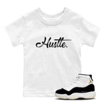 AJ11 Gratitude sneaker shirt to match jordans Hustle Chrome sneaker tees Air Jordan 11 Gratitude SNRT Sneaker Release Tees Baby Toddler White 1 T-Shirt