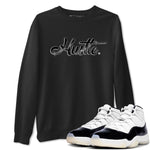 AJ11 Gratitude sneaker shirt to match jordans Hustle Chrome sneaker tees Air Jordan 11 Gratitude SNRT Sneaker Tees Crew Neck Unisex Cotton Sneaker T-Shirt Black 1 T-Shirt