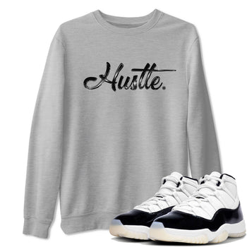 AJ11 Gratitude sneaker shirt to match jordans Hustle Chrome sneaker tees Air Jordan 11 Gratitude SNRT Sneaker Tees Crew Neck Unisex Cotton Sneaker T-Shirt Heather Grey 1 T-Shirt