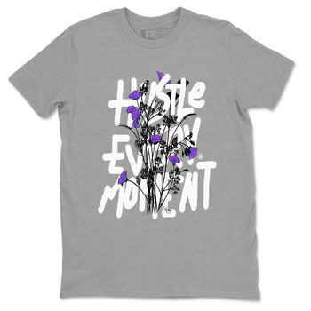 Hustle Every Moment sneaker match tees to Court Purple Dunks street fashion brand for shirts to match Jordans SNRT Sneaker Tees Dunk Low Court Purple unisex t-shirt Heather Grey 2 unisex shirt