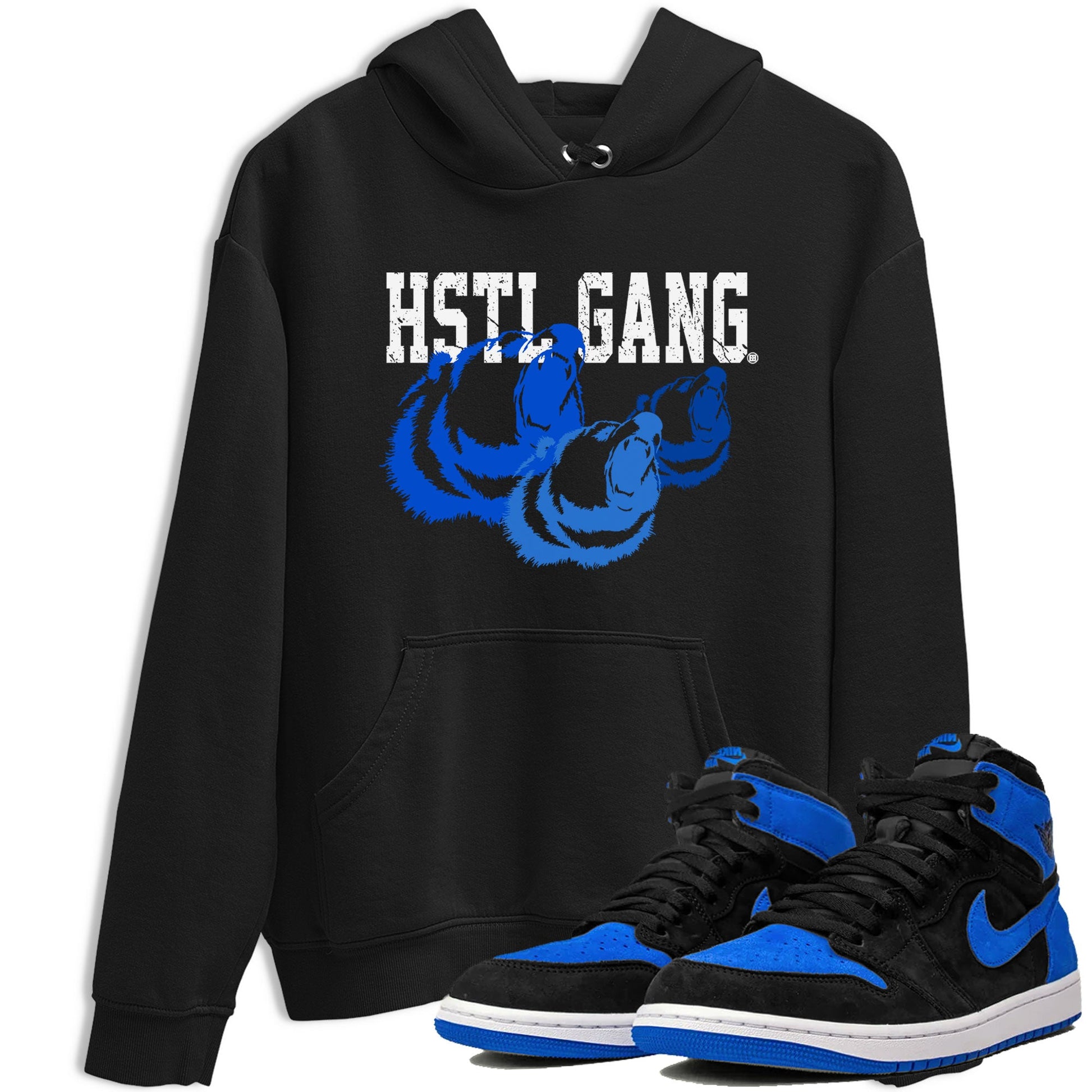 1s Royal Reimagined shirt to match jordans Hustle Gang sneaker tees Air Jordan 1 Royal Reimagined SNRT Sneaker Release Tees Unisex Black 1 T-Shirt