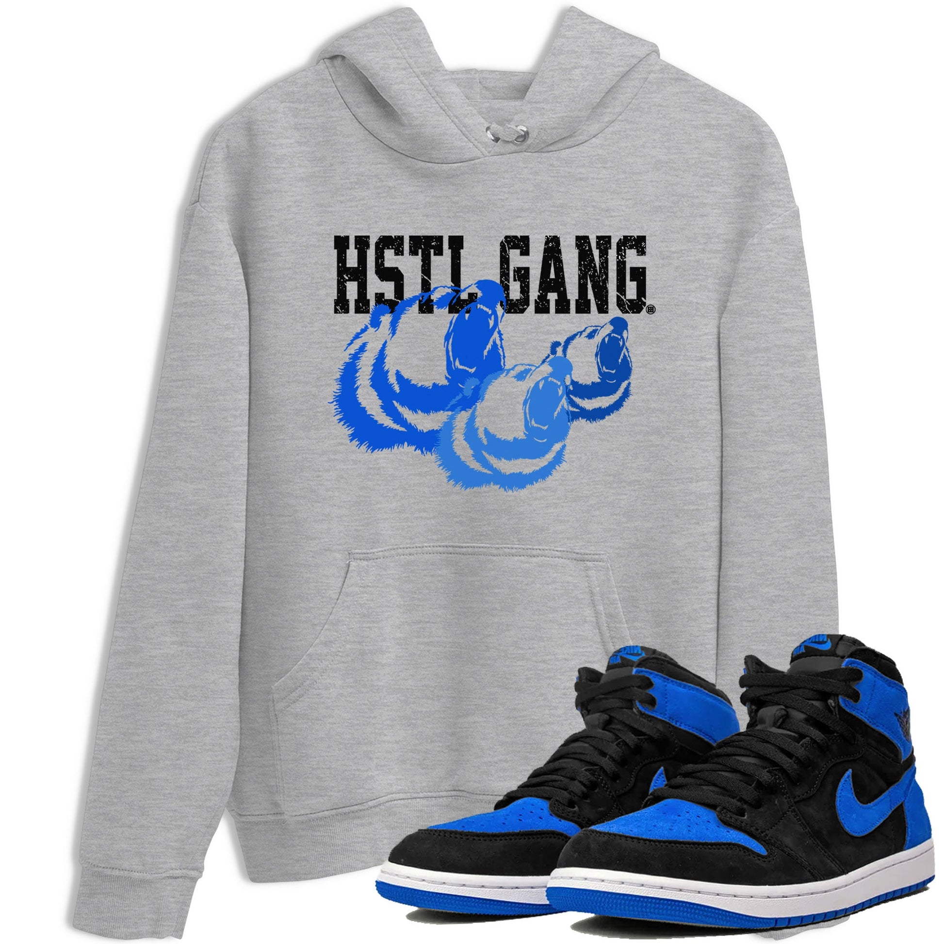 1s Royal Reimagined shirt to match jordans Hustle Gang sneaker tees Air Jordan 1 Royal Reimagined SNRT Sneaker Release Tees Unisex Heather Grey 1 T-Shirt