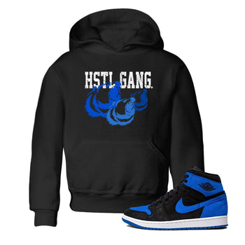 1s Royal Reimagined shirt to match jordans Hustle Gang sneaker tees Air Jordan 1 Royal Reimagined SNRT Sneaker Release Tees Baby Toddler Black 1 T-Shirt