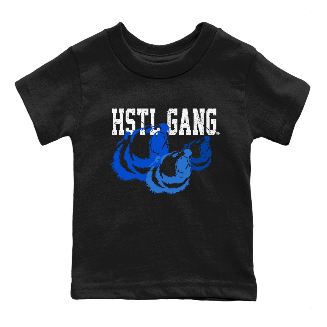 1s Royal Reimagined shirt to match jordans Hustle Gang sneaker tees Air Jordan 1 Royal Reimagined SNRT Sneaker Release Tees Baby Toddler Black 2 T-Shirt