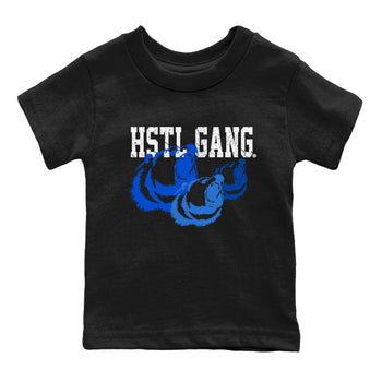 1s Royal Reimagined shirt to match jordans Hustle Gang sneaker tees Air Jordan 1 Royal Reimagined SNRT Sneaker Release Tees Baby Toddler Black 2 T-Shirt