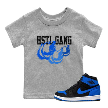 1s Royal Reimagined shirt to match jordans Hustle Gang sneaker tees Air Jordan 1 Royal Reimagined SNRT Sneaker Release Tees Baby Toddler Heather Grey 1 T-Shirt