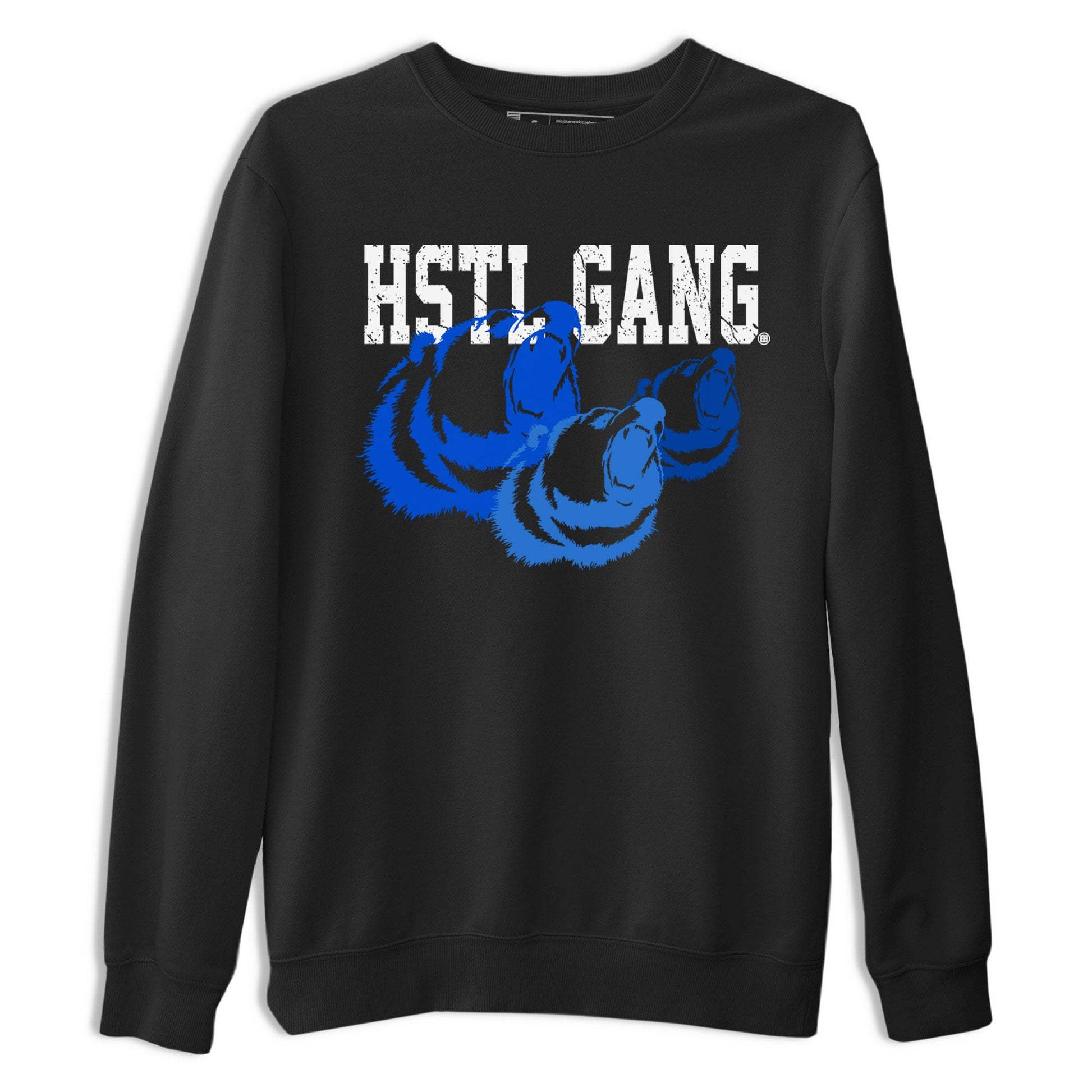 1s Royal Reimagined shirt to match jordans Hustle Gang sneaker tees Air Jordan 1 Royal Reimagined SNRT Sneaker Release Tees Unisex Black 2 T-Shirt