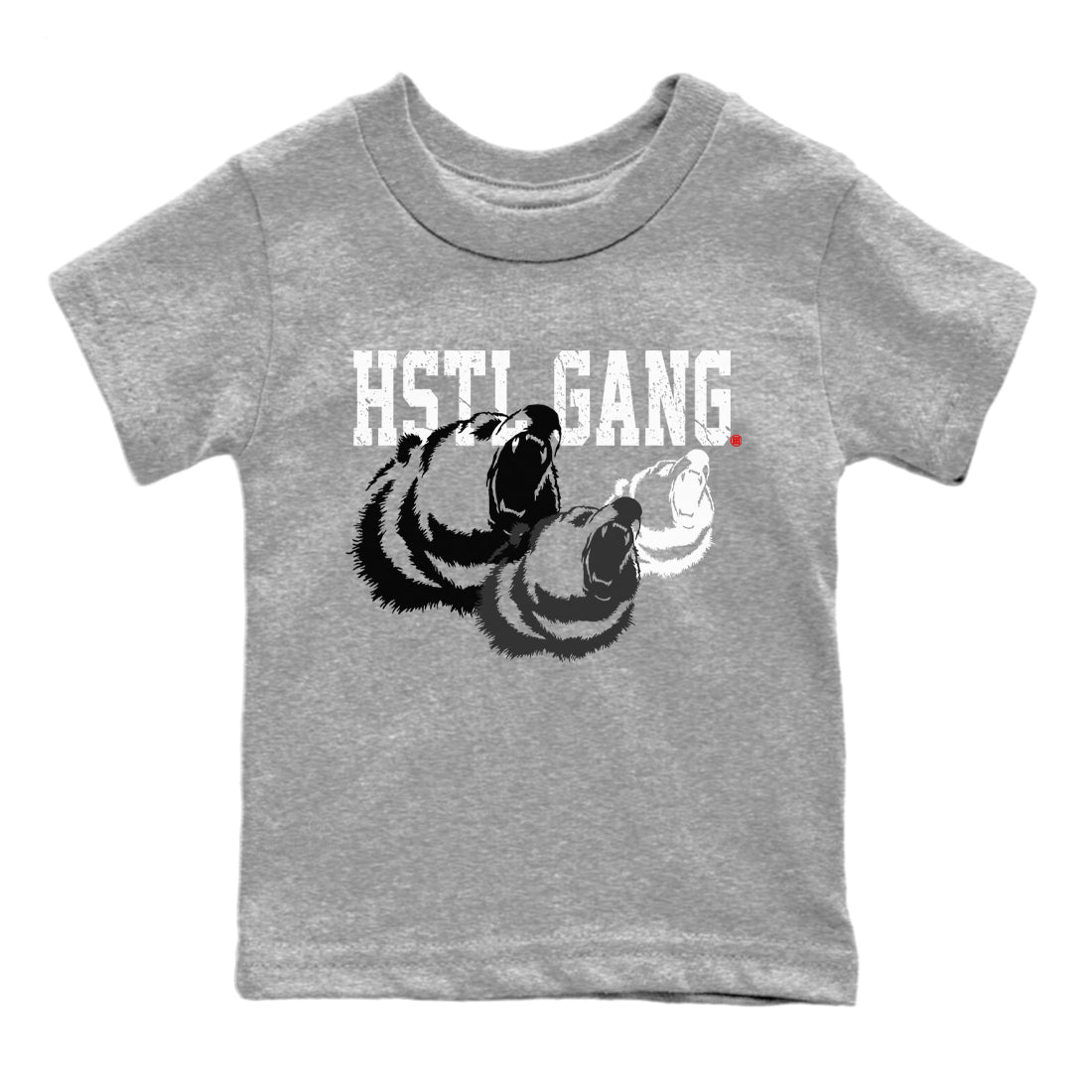 Air Jordan 13 Black Flint Sneaker Match Tees Hustle Gang Sneaker Tees AJ13 Black Flint Sneaker Release Tees Kids Shirts Heather Grey 2