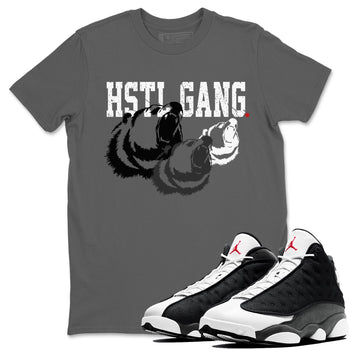 Air Jordan 13 Black Flint Sneaker Match Tees Hustle Gang Sneaker Tees AJ13 Black Flint Sneaker Release Tees Unisex Shirts Cool Grey 1