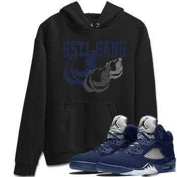 Midnight Navy 5s shirt to match jordans Hustle Gang sneaker tees Air Jordan 5 Retro Midnight Navy SNRT Sneaker Release Tees Unisex Black 1 T-Shirt