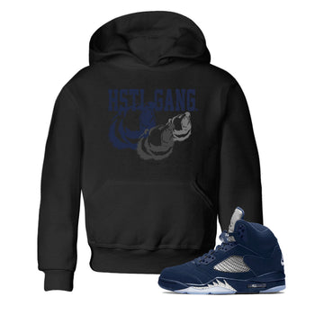 Midnight Navy 5s shirt to match jordans Hustle Gang sneaker tees Air Jordan 5 Retro Midnight Navy SNRT Sneaker Release Tees Baby Toddler Black 1 T-Shirt