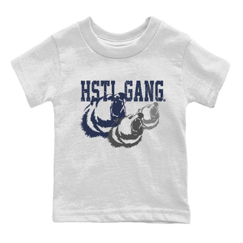 Midnight Navy 5s shirt to match jordans Hustle Gang sneaker tees Air Jordan 5 Retro Midnight Navy SNRT Sneaker Release Tees Baby Toddler White 2 T-Shirt