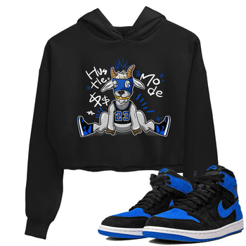 Jordan 1 Retro High OG Royal Reimagined shirt to match jordans Hustle Goat sneaker tees Air Jordan 1 Royal Reimagined SNRT Sneaker Tees Black 1 Crop T-Shirt