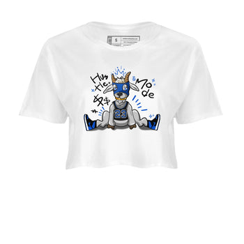 Jordan 1 Retro High OG Royal Reimagined shirt to match jordans Hustle Goat sneaker tees Air Jordan 1 Royal Reimagined SNRT Sneaker Tees White 2 Crop T-Shirt