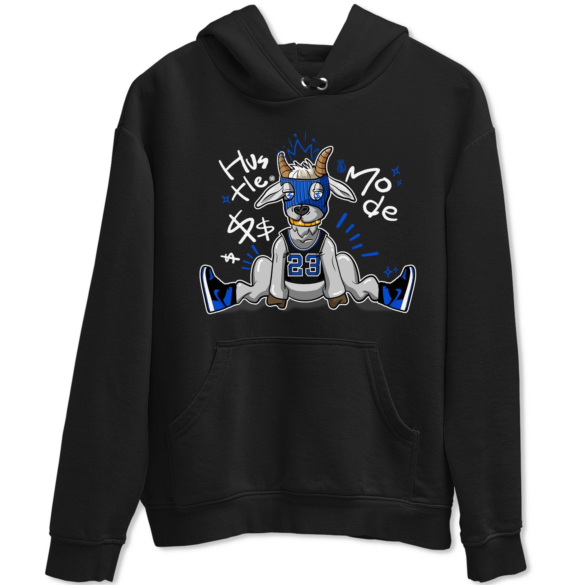 Jordan 1 Retro High OG Royal Reimagined shirt to match jordans Hustle Goat sneaker tees Air Jordan 1 Royal Reimagined SNRT Sneaker Tees Unisex Sneaker Matching Clothes Black 2 T-Shirt