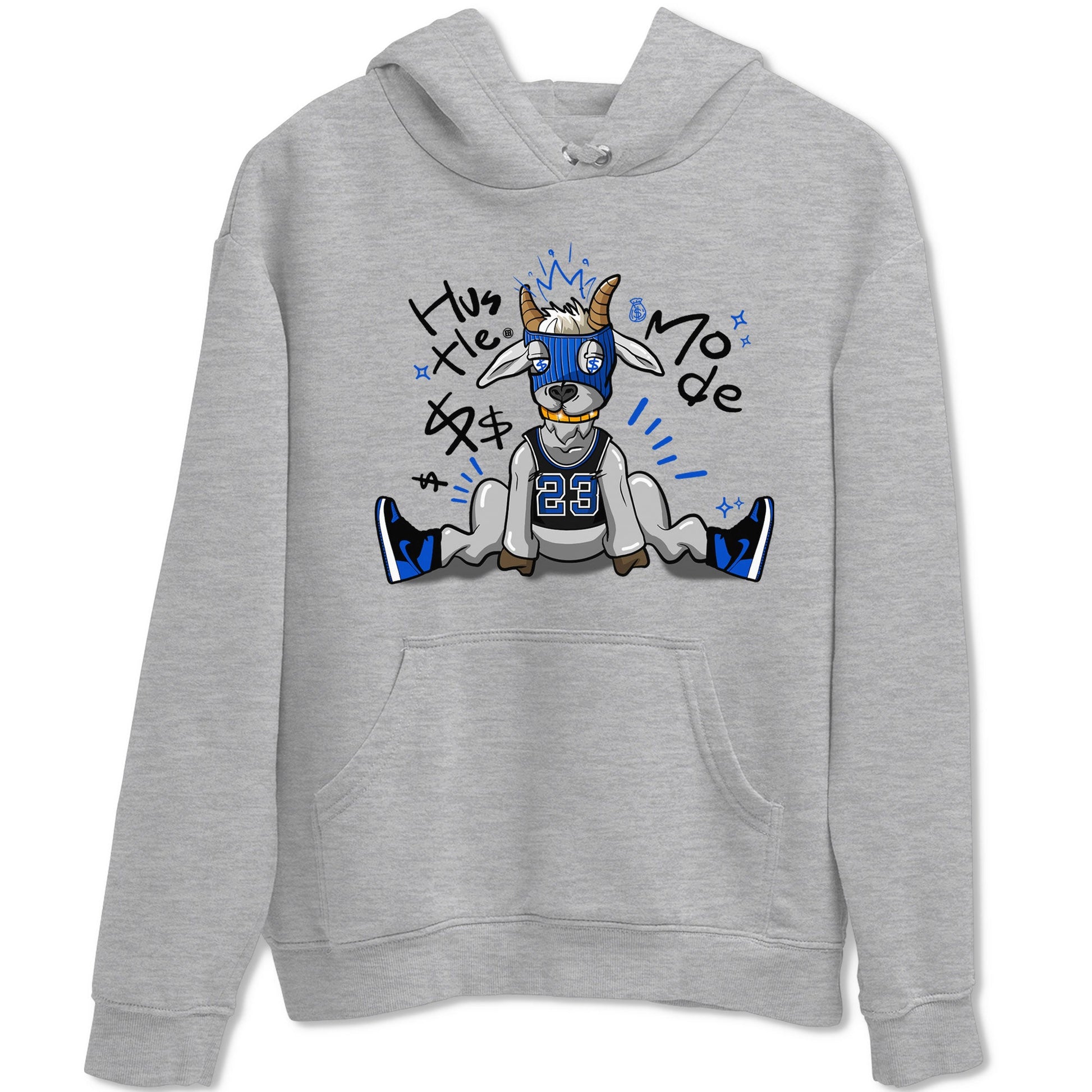 Jordan 1 Retro High OG Royal Reimagined shirt to match jordans Hustle Goat sneaker tees Air Jordan 1 Royal Reimagined SNRT Sneaker Tees Unisex Sneaker Matching Clothes Heather Grey 2 T-Shirt