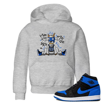 Jordan 1 Retro High OG Royal Reimagined shirt to match jordans Hustle Goat sneaker tees Air Jordan 1 Royal Reimagined SNRT Sneaker Tees Baby Toddler Sneaker Matching Shirt Heather Grey 1 T-Shirt