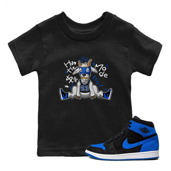 Jordan 1 Retro High OG Royal Reimagined shirt to match jordans Hustle Goat sneaker tees Air Jordan 1 Royal Reimagined SNRT Sneaker Tees Baby Toddler Sneaker Matching Shirt Black 1 T-Shirt