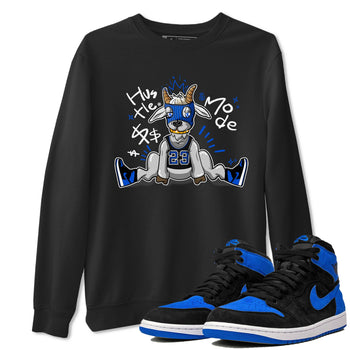 Jordan 1 Retro High OG Royal Reimagined shirt to match jordans Hustle Goat sneaker tees Air Jordan 1 Royal Reimagined SNRT Sneaker Tees Unisex Sneaker Matching Clothes Black 1 T-Shirt