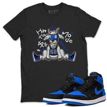 Jordan 1 Retro High OG Royal Reimagined shirt to match jordans Hustle Goat sneaker tees Air Jordan 1 Royal Reimagined SNRT Sneaker Tees Unisex Sneaker Matching Clothes Black 1 T-Shirt