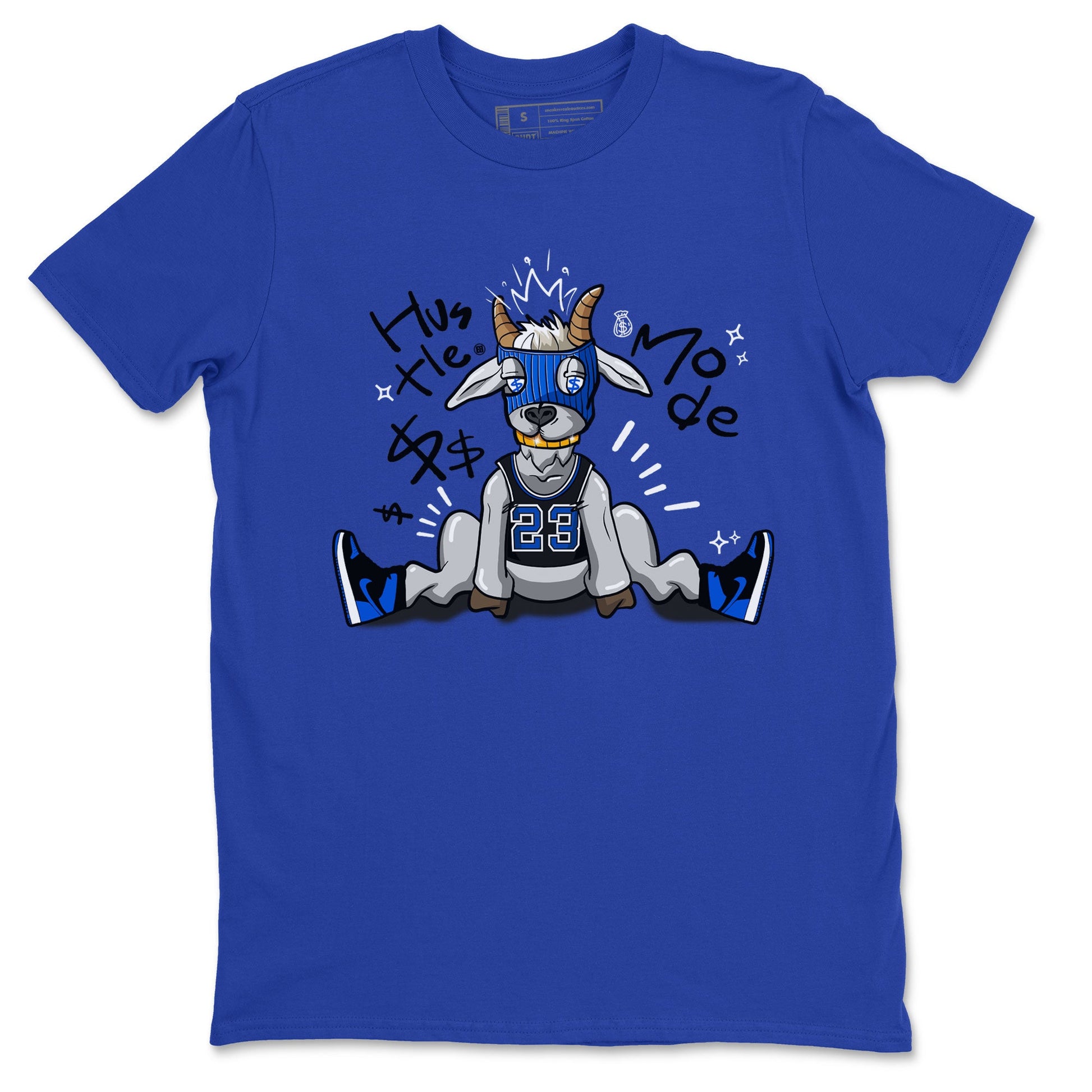 Jordan 1 Retro High OG Royal Reimagined shirt to match jordans Hustle Goat sneaker tees Air Jordan 1 Royal Reimagined SNRT Sneaker Tees Unisex Sneaker Matching Clothes Royal Blue 2 T-Shirt