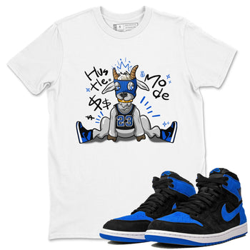 Jordan 1 Retro High OG Royal Reimagined shirt to match jordans Hustle Goat sneaker tees Air Jordan 1 Royal Reimagined SNRT Sneaker Tees Unisex Sneaker Matching Clothes White 1 T-Shirt