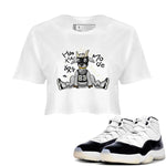 Air Jordan 11 Retro Gratitude shirt to match jordans Hustle Goat sneaker match tees Air Jordan 11 Gratitude SNRT Sneaker Release Tees White 1 Crop T-Shirt