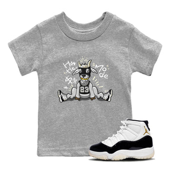 Air Jordan 11 Retro Gratitude shirt to match jordans Hustle Goat sneaker match tees Air Jordan 11 Gratitude SNRT Sneaker Release Tees Baby Toddler Heather Grey 1 T-Shirt