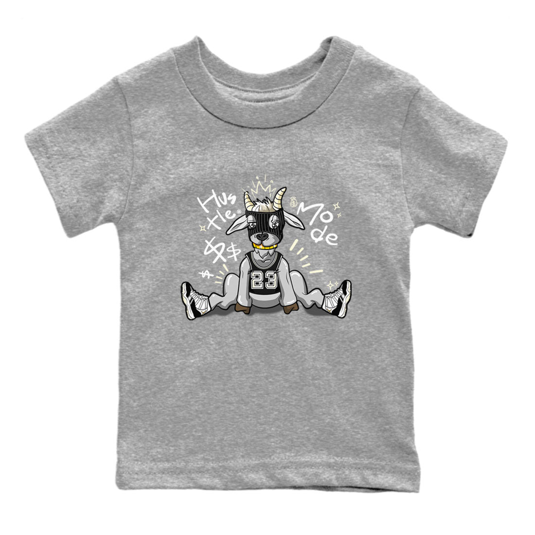 Air Jordan 11 Retro Gratitude shirt to match jordans Hustle Goat sneaker match tees Air Jordan 11 Gratitude SNRT Sneaker Release Tees Baby Toddler Heather Grey 2 T-Shirt