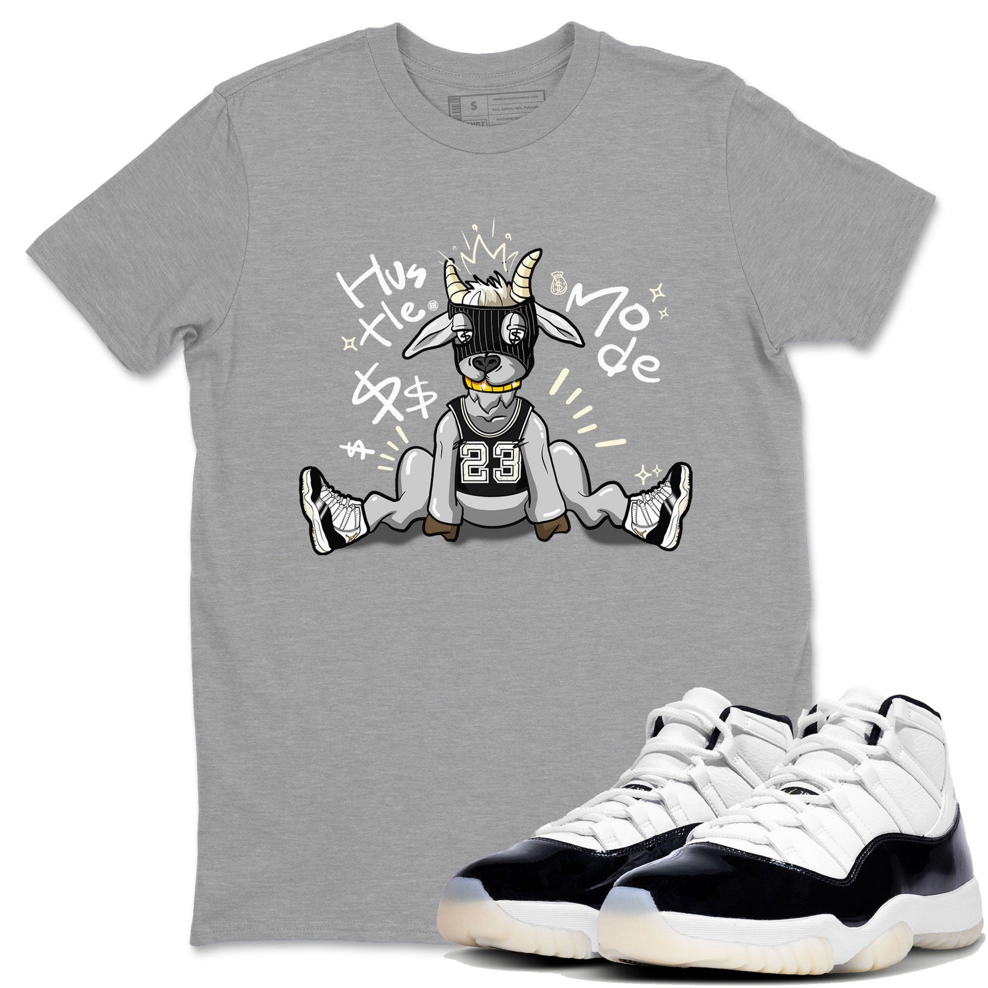 Air Jordan 11 Retro Gratitude shirt to match jordans Hustle Goat sneaker match tees Air Jordan 11 Gratitude SNRT Sneaker Release Tees Unisex Heather Grey 1 T-Shirt