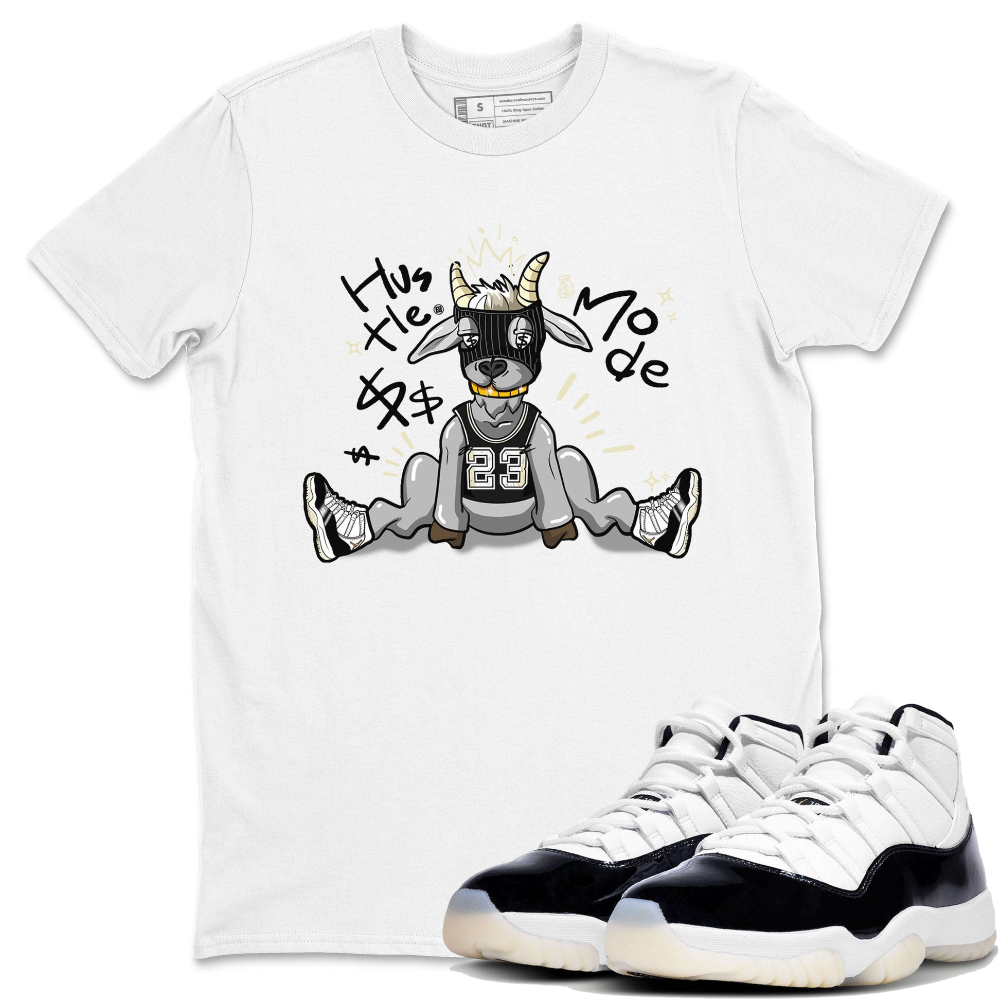 Air Jordan 11 Retro Gratitude shirt to match jordans Hustle Goat sneaker match tees Air Jordan 11 Gratitude SNRT Sneaker Release Tees Unisex White 1 T-Shirt