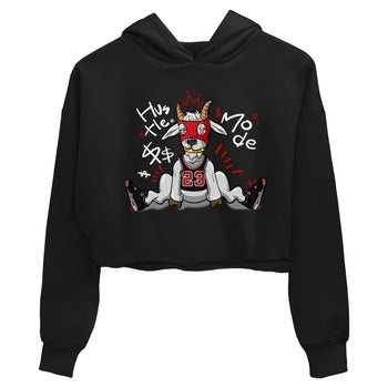 AJ4 Bred Reimagined shirt to match jordans Hustle Goat sneaker tees streetwear brand Air Jordan 4 Bred Reimagined SNRT Sneaker Release Tees Black 2 crop length shirt