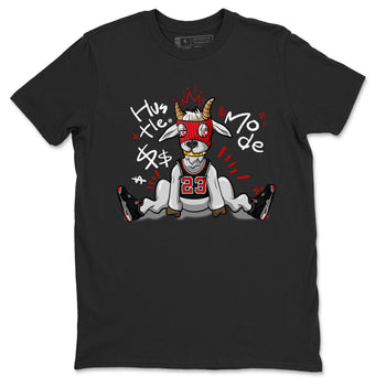 AJ4 Bred Reimagined shirt to match jordans Hustle Goat sneaker tees streetwear brand Air Jordan 4 Bred Reimagined SNRT Sneaker Release Tees unisex cotton Black 2 crew neck shirt