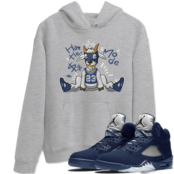 Jordan 5 Retro Midnight Navy shirt to match jordans Navy Hustle Goat sneaker tees Air Jordan 5 Georgetown 5s Navy SNRT Sneaker Tees Unisex Navy 5s Sneaker Matching Clothes Heather Grey 1 T-Shirt