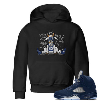 Jordan 5 Retro Midnight Navy shirt to match jordans Navy Hustle Goat sneaker tees Air Jordan 5 Georgetown 5s Navy SNRT Sneaker Tees Baby Toddler Sneaker Matching Shirt Black 1 T-Shirt