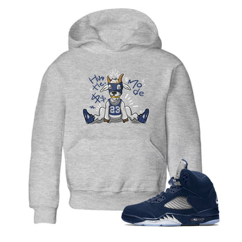Jordan 5 Retro Midnight Navy shirt to match jordans Navy Hustle Goat sneaker tees Air Jordan 5 Georgetown 5s Navy SNRT Sneaker Tees Baby Toddler Sneaker Matching Shirt Heather Grey 1 T-Shirt