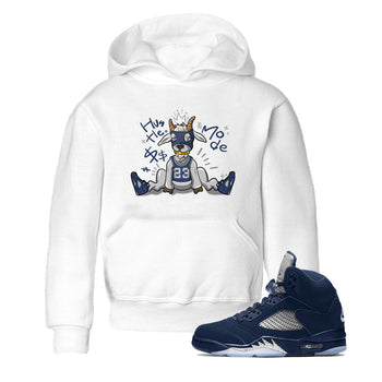 Jordan 5 Retro Midnight Navy shirt to match jordans Navy Hustle Goat sneaker tees Air Jordan 5 Georgetown 5s Navy SNRT Sneaker Tees Baby Toddler Sneaker Matching Shirt White 1 T-Shirt