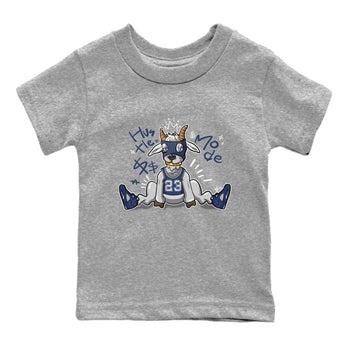 Jordan 5 Retro Midnight Navy shirt to match jordans Navy Hustle Goat sneaker tees Air Jordan 5 Georgetown 5s Navy SNRT Sneaker Tees Baby Toddler Sneaker Matching Shirt Heather Grey 2 T-Shirt