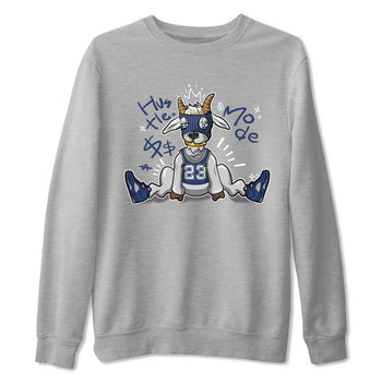Jordan 5 Retro Midnight Navy shirt to match jordans Navy Hustle Goat sneaker tees Air Jordan 5 Georgetown 5s Navy SNRT Sneaker Tees Unisex Navy 5s Sneaker Matching Clothes Heather Grey 2 T-Shirt