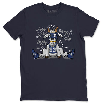 Jordan 5 Retro Midnight Navy shirt to match jordans Navy Hustle Goat sneaker tees Air Jordan 5 Georgetown 5s Navy SNRT Sneaker Tees Unisex Navy 5s Sneaker Matching Clothes Navy 2 T-Shirt