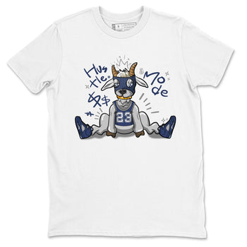 Jordan 5 Retro Midnight Navy shirt to match jordans Navy Hustle Goat sneaker tees Air Jordan 5 Georgetown 5s Navy SNRT Sneaker Tees Unisex Navy 5s Sneaker Matching Clothes White 2 T-Shirt