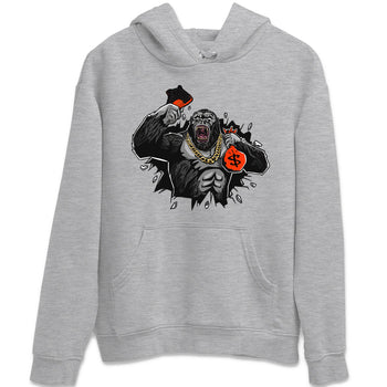 Air Jordan 12 Brilliant Orange Sneaker Match Tees Hustle Gorilla Sneaker Tees AJ12 Brilliant Orange Sneaker Release Tees Unisex Shirts Heather Grey 2
