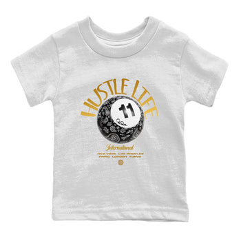 Air Jordan 11 Gratitude shirt to match jordans Hustle Life sneaker tees AJ11 Gratitude SNRT Sneaker Release Tees Baby Toddler White 2 T-Shirt