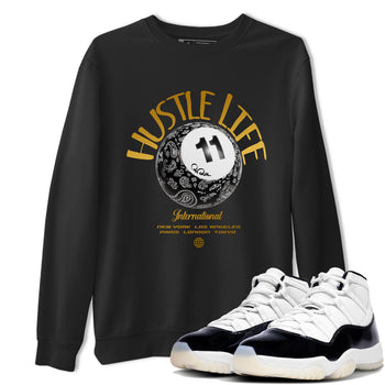 Air Jordan 11 Gratitude shirt to match jordans Hustle Life sneaker tees AJ11 Gratitude SNRT Sneaker Release Tees Unisex Black 1 T-Shirt