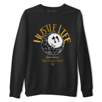 Air Jordan 11 Gratitude shirt to match jordans Hustle Life sneaker tees AJ11 Gratitude SNRT Sneaker Release Tees Unisex Black 2 T-Shirt